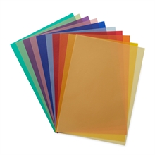 Transparent papir - 11 assorterede farver  50x65 cm